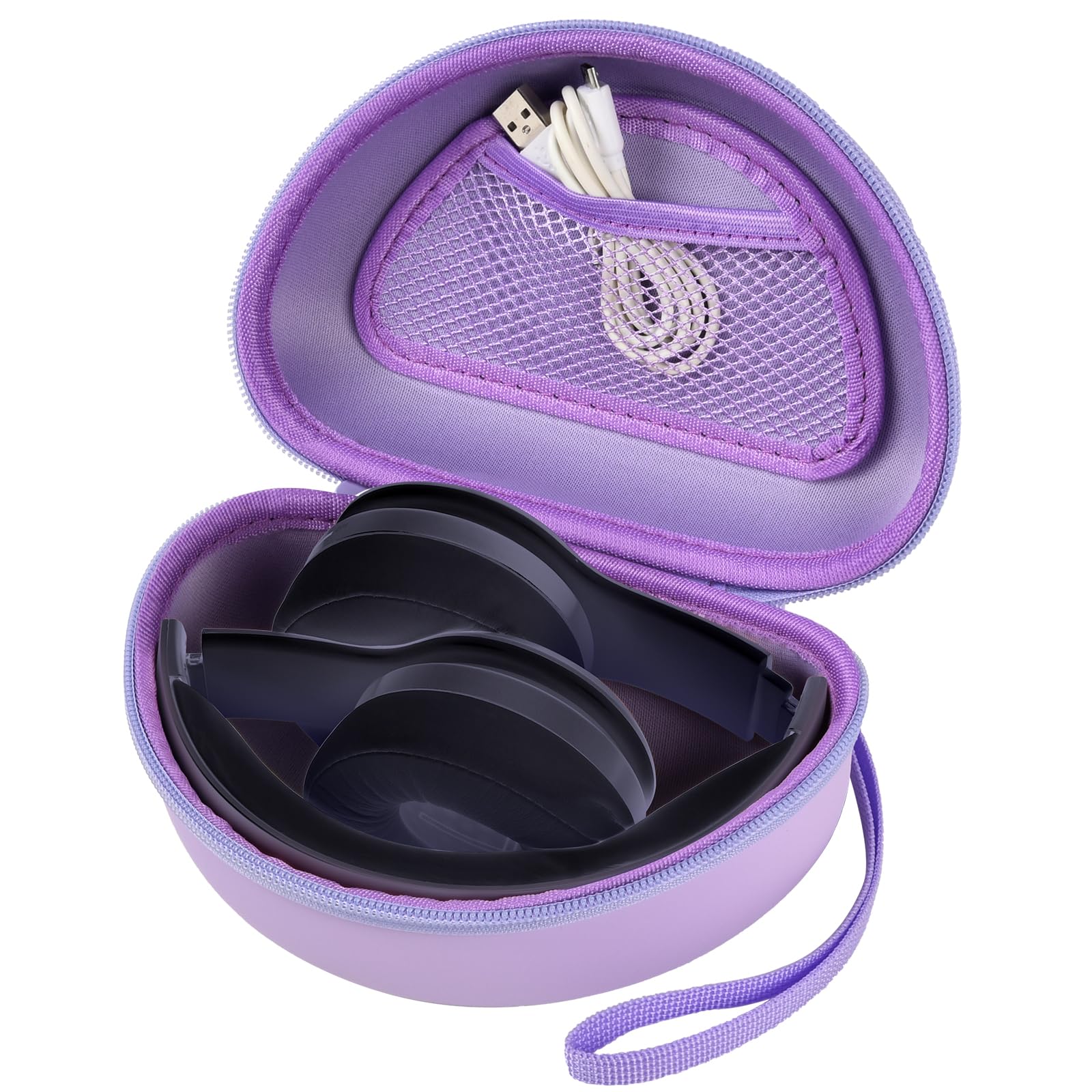 Photo 1 of Headphone Case Compatible with Beats Solo 4/ Studio Pro x Kim Kardashian/ Solo3/ Studio3/ Solo2/ Solo Pro Bluetooth On-Ear Headphones Headset - Purple