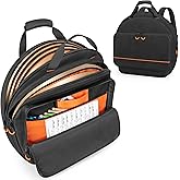 Damero 22'' Cymbal Bag, Double Layer Cymbal Gig Bag with 6mm Padded Dividers, Carry Handles and Backpack Straps for Drum Cymb