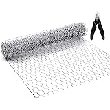 BSTWM Chicken Wire Net for Craft Projects,3 Sheets Lightweight Galvanized Hexagonal Wire 13.7 Inches x 40 Inches x 0.63 Inch