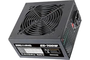 700W Power Supply Non-Modular ATX PSU with Auto-Thermally Controlled 120mm Fan and 6+2 Pin Connectors, PFC Protection 115/230