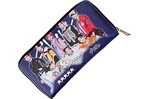 WGEEEY Kpop Stray Kids Merchandise Leather Long Wallets for Fans Gifts