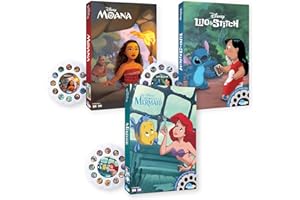 Moonlite Storytime Storybook Reels, 3 Story Set, Moana, The Little Mermaid, Digital Stories for Projector, Toddler Early Learning Gifts for Kids Ages 12 Months and Up - Projector Sold Separately
