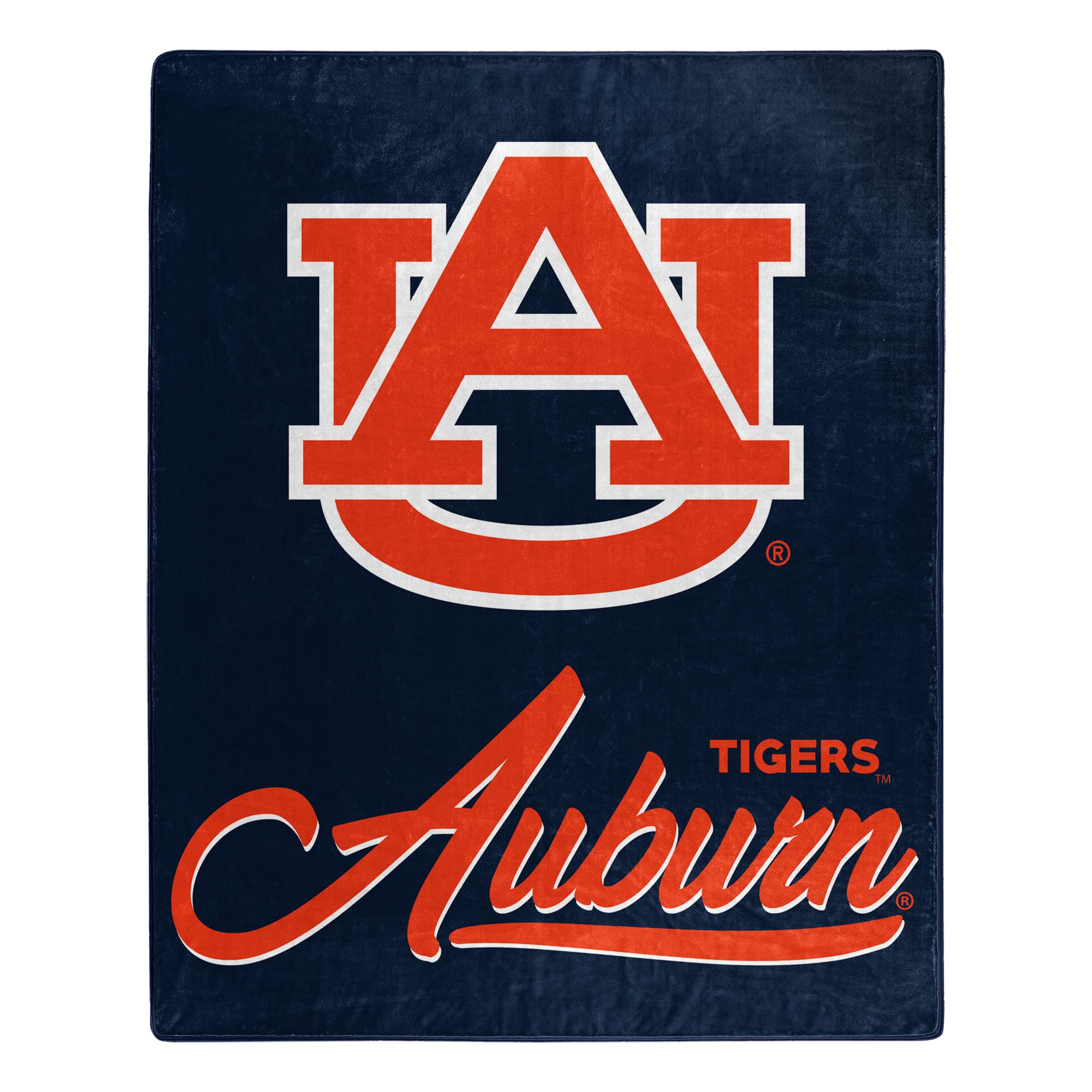 Northwest NCAA Auburn Tigers Unisex-Adult Raschel Throw Blanket, 50" x 60", Signature Image