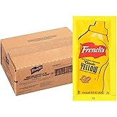 French's Classic Yellow Mustard Packets, 500 count - One 500 Count Individual Yellow Mustard Packets, Perfect Single-Serve Size for Delivery and Takeout Orders