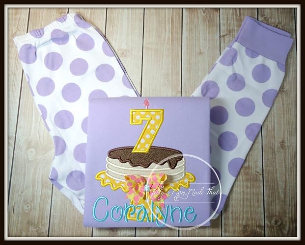 Pancake Pajamas Yellow/Pink/Aqua Handmade