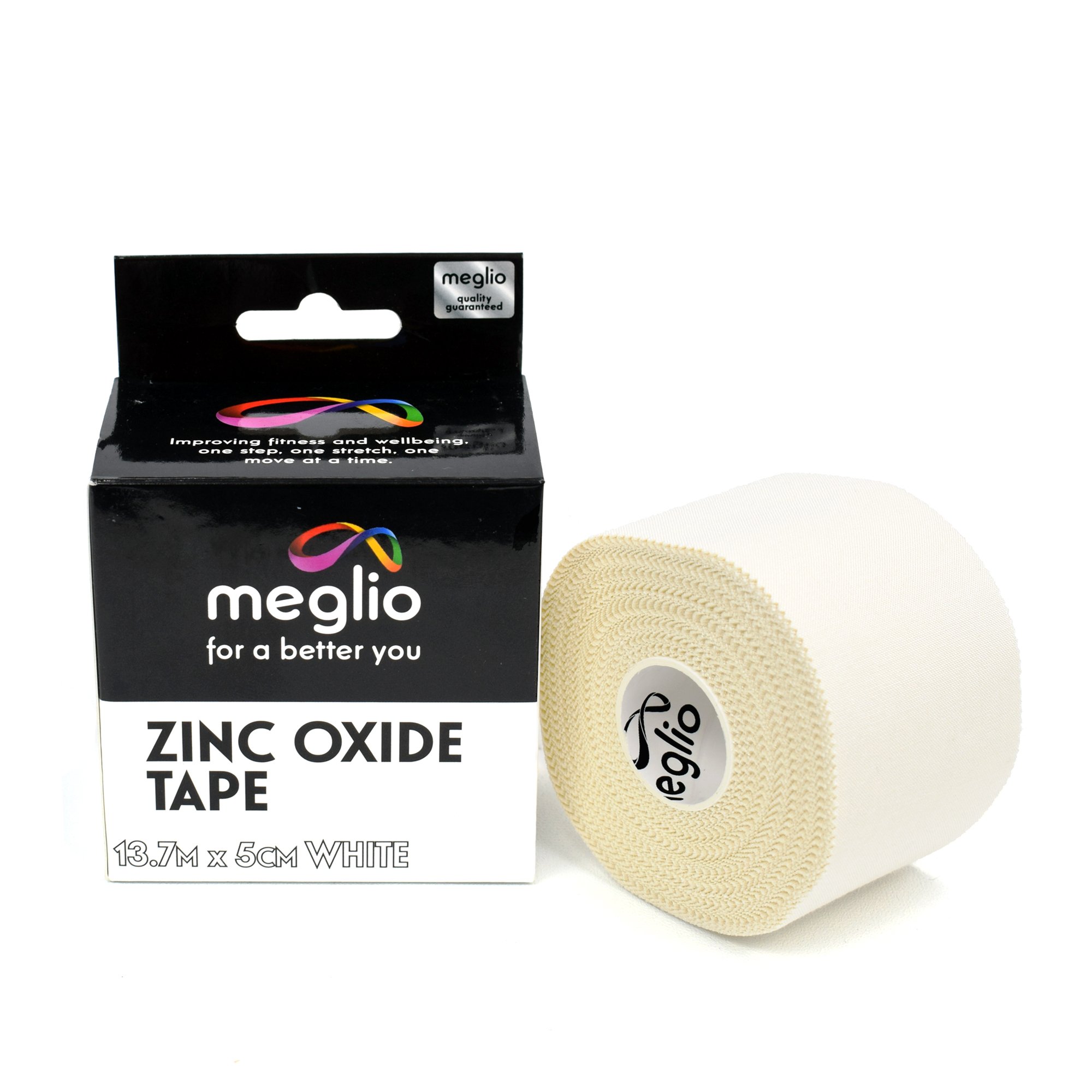 Meglio Zinc Tape Oxide Tape, Sports Strapping Tape for Support & Injury Recovery. Athletic Sports Tape, Very Strong & Easy to Tear apply to Fingers and Ankle used for Running, Rugby, Climbing & Boxing