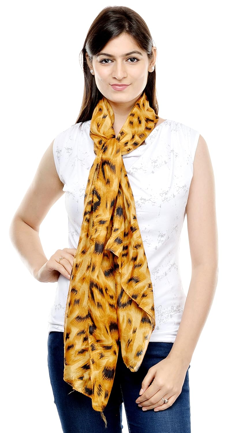 weavers villa animal print design summer cotton scarf, dupatta, stoles