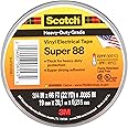 3M Safety Super 88 Vinyl Electrical Tape, .75 in x 66 ft, Black, 1-Roll