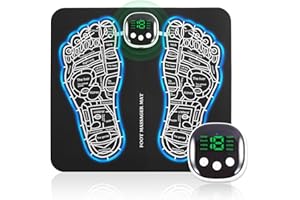 PHIXNOZAR EMS Foot Massager Mat -Foot Massager Pad for Pain Plantar Relief, Muscle Relaxation, Foldable Legs & Feet Massager Pad with 8 Modes, 19 Levels
