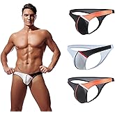 Maiclaice Men's Ice Silk Thong Low Rise Slim Fit Bikini Classic Briefs Underwear