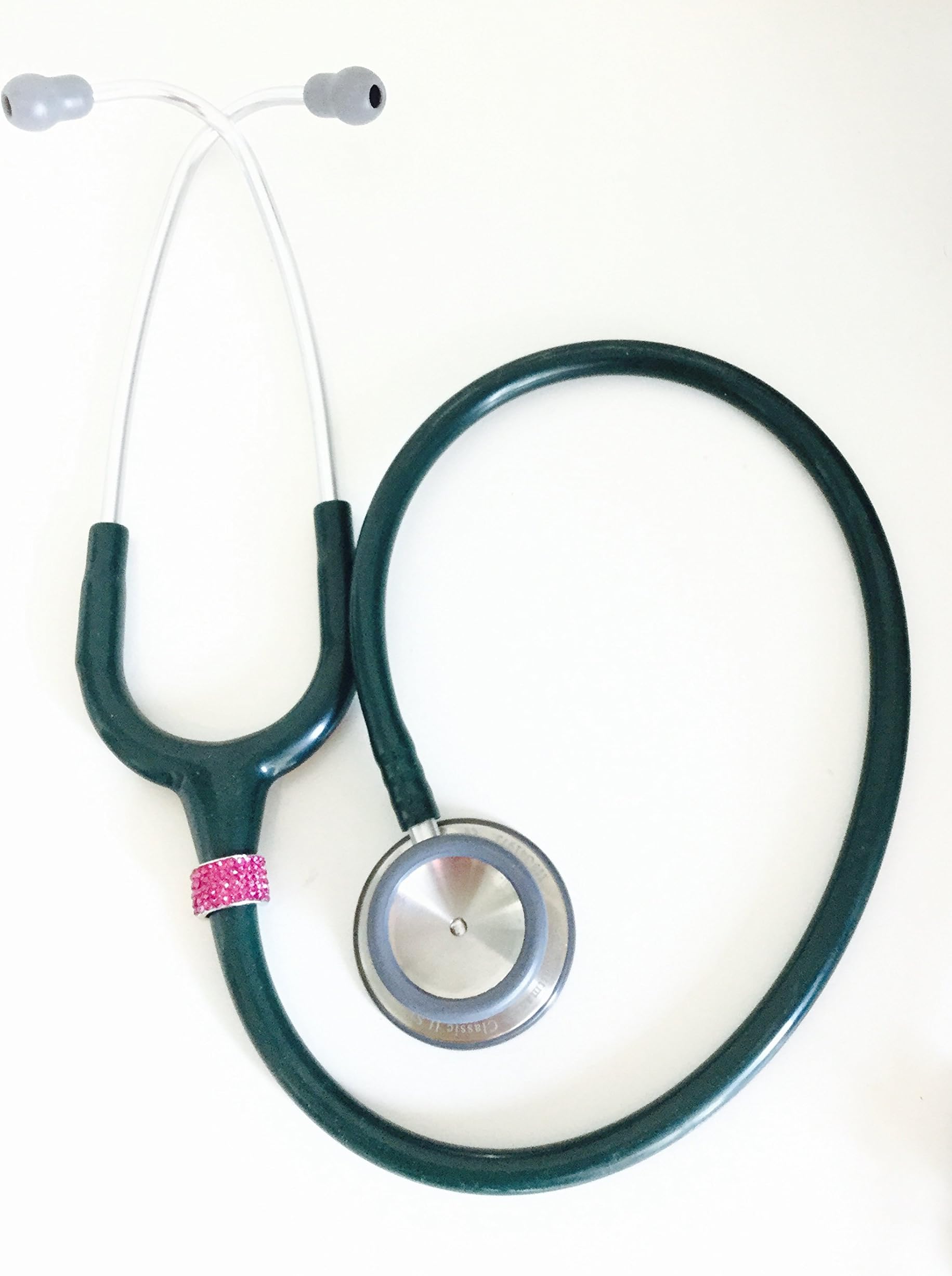 Stethoscope Charms Jewelry - Crystal Pink Strass