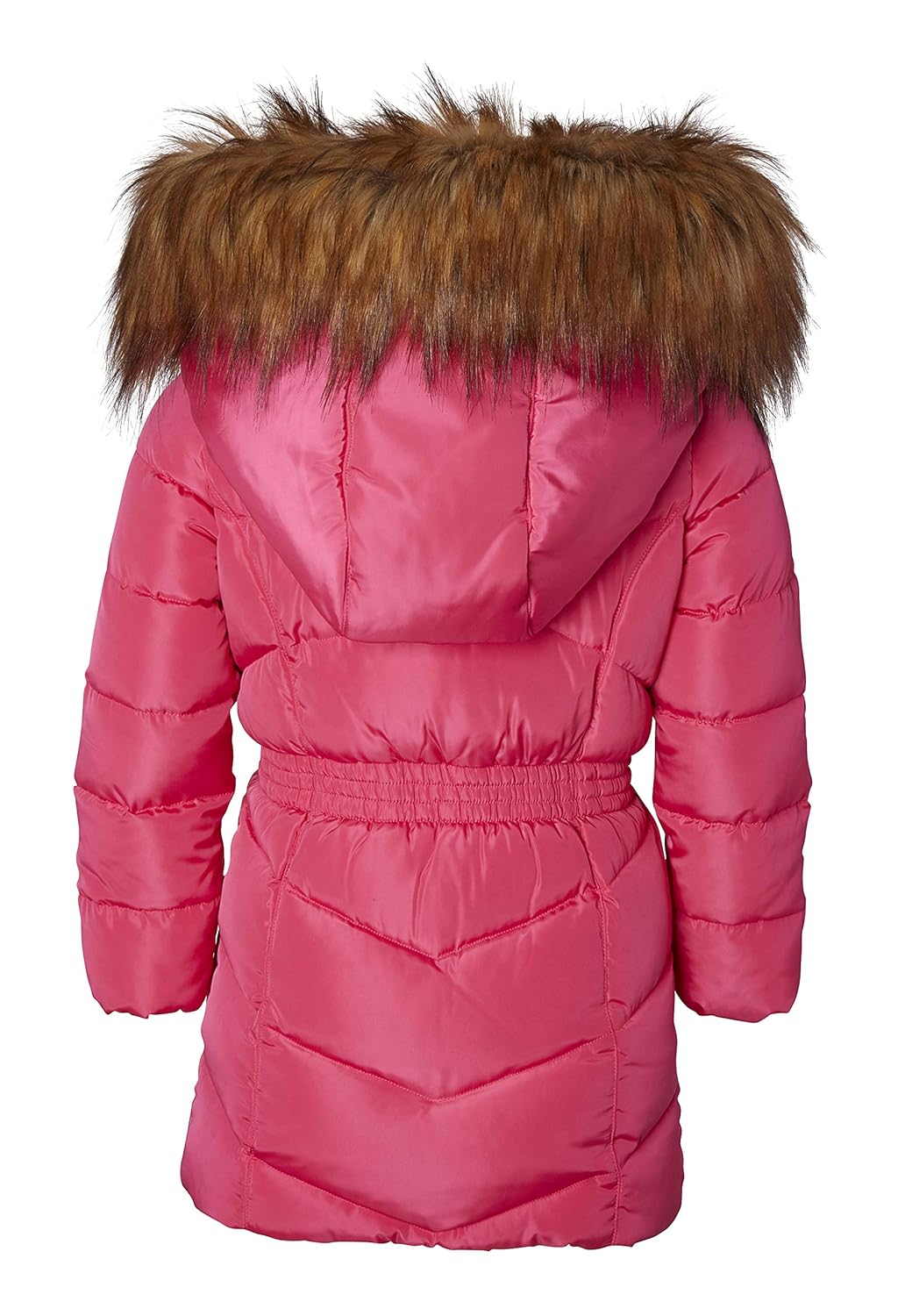 Girls’ Midlength Quilted Fleece Lined Winter Puffer Jacket Coat ZipOff
