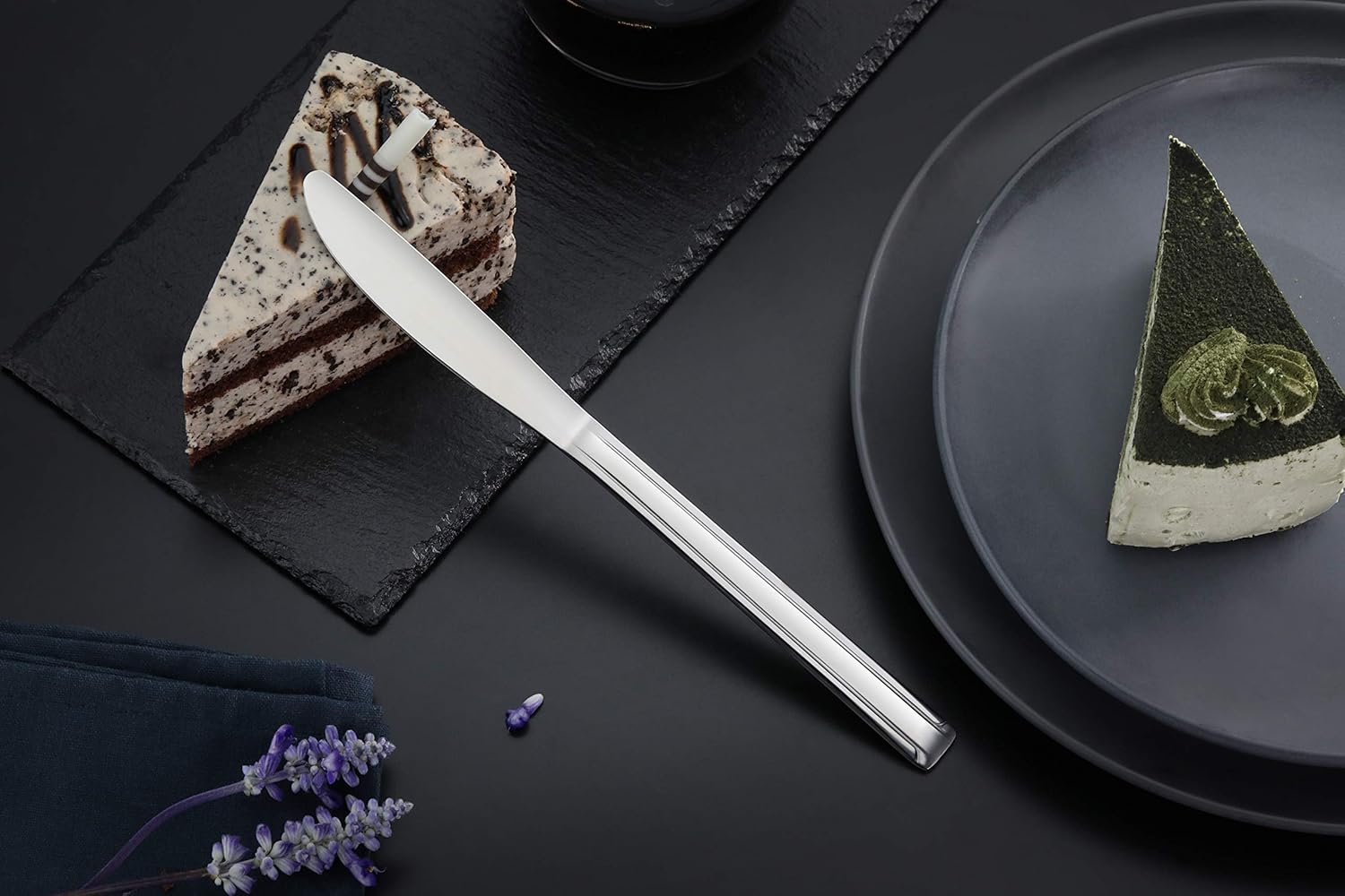 New Star Foodservice 58802 Dominion Pattern, 18/0 Stainless Steel, Dinner Knife, 8.2-Inch, Set of 12: Kitchen & Dining