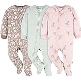 Gerber baby-girls Fleece Footed Pajamas 3-pack