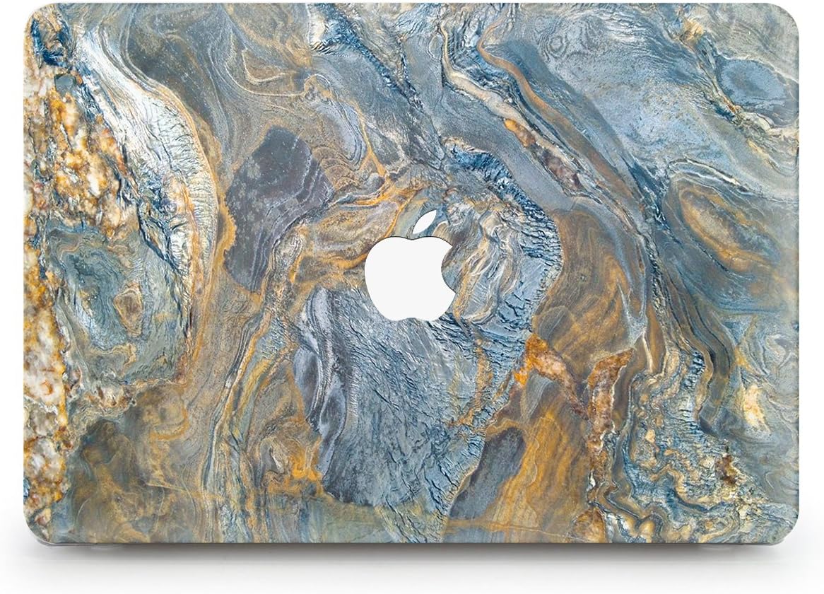 Goodsunited Patterned Full Cover Hard Shell Case for Apple Macbook (Air 13 (A1369 & A1466), Blue Marble Waves)