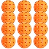 U-BRIO Pro-Grade 40-Hole Outdoor Pickleball Balls 3/4/12 Pack- Pro-Player Tested with Wind-Resistant Design, High-Visibility & 300+ Hit Suitable for Players of All Skill Levels