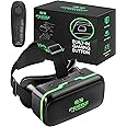 Virtual Reality Headset for Kids - for iPhone & Android | Includes Built-in Button + Remote Controller for Android | VR Goggl