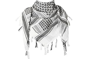 Aonal Military Shemagh Tactical Desert Scarf, 100% Cotton Keffiyeh Neck Head Scarf Wrap for Men Women