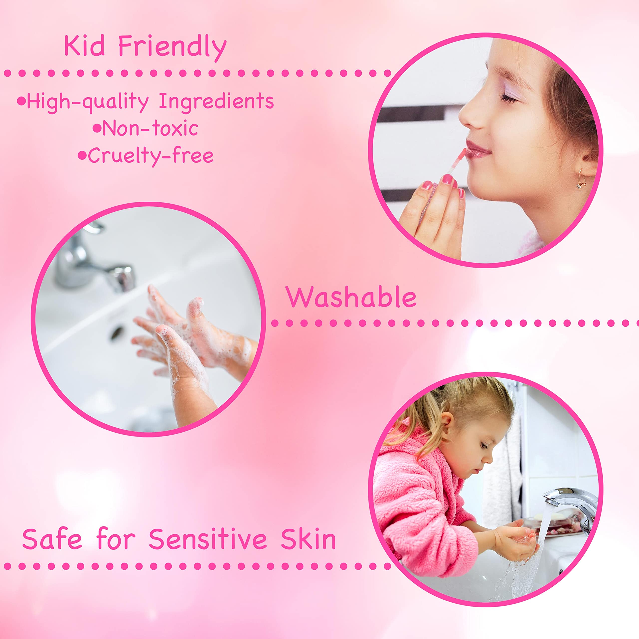 Perfectly Me Glisten & Glitter Makeup Palette 10 Color Eyeshadow Palette & Blush Makeup Novelty Beauty Set, Fold Out Compact with Mirror, Washable, Non-Toxic