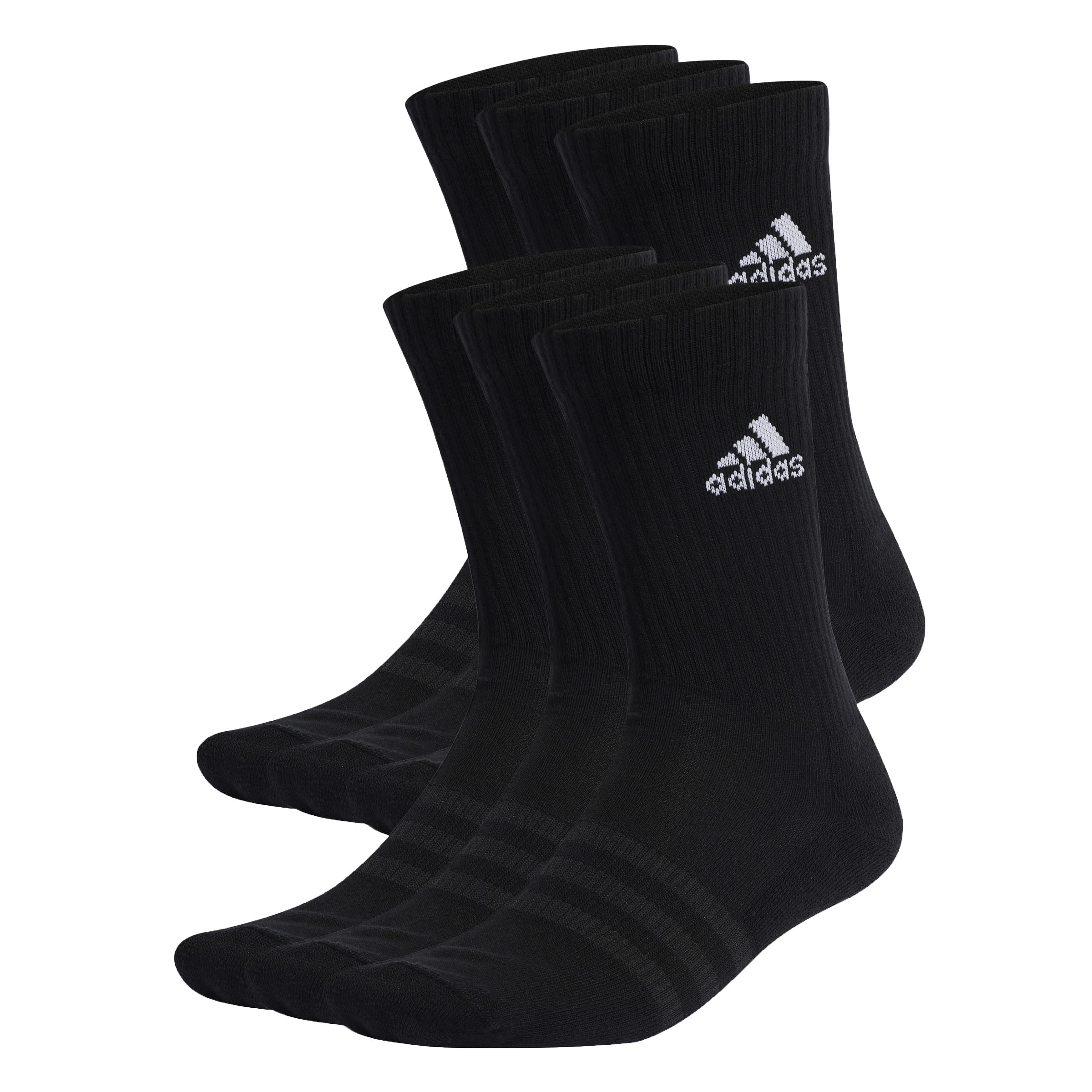 adidas Unisex Cushioned Sportswear Crew Socks 6 Pairs
