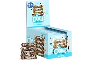 My Cookie Dealer Protein Cookies, Milk & Cookies (2.2oz, Pack of 12) - 15g Protein per Cookie - Individually Wrapped Workout Snacks for On-The-Go Travel