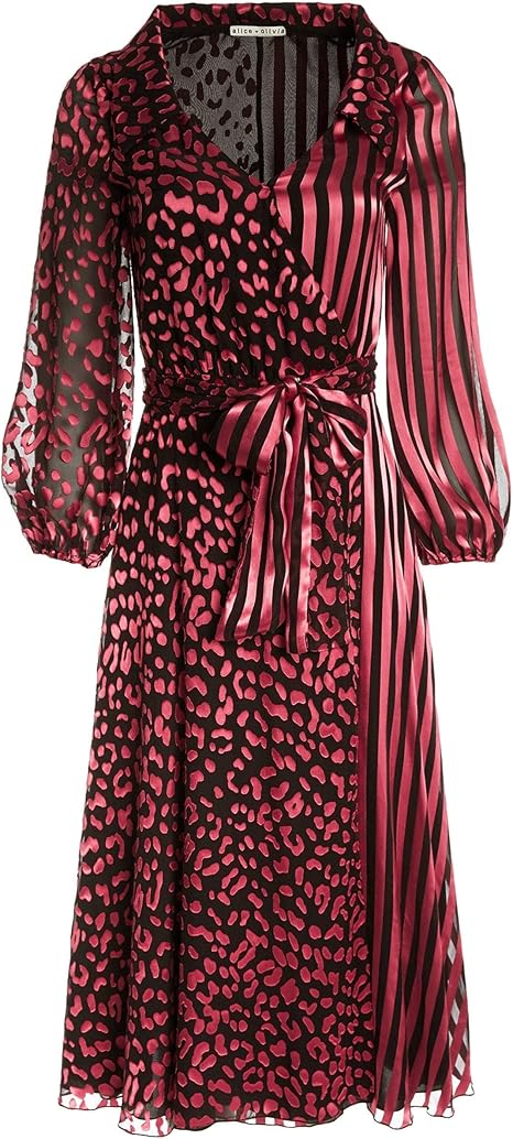 alice and olivia abigail wrap dress