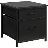 YMYNY Mini Fridge Stand with Storage, Mini Fridge Cabinet with Fabric drawers, 250lbs Heavy-Duty Compact Refrigerator Table, Coffee Bar Shelf, for Home, Office, Bedroom, Black HBR008B