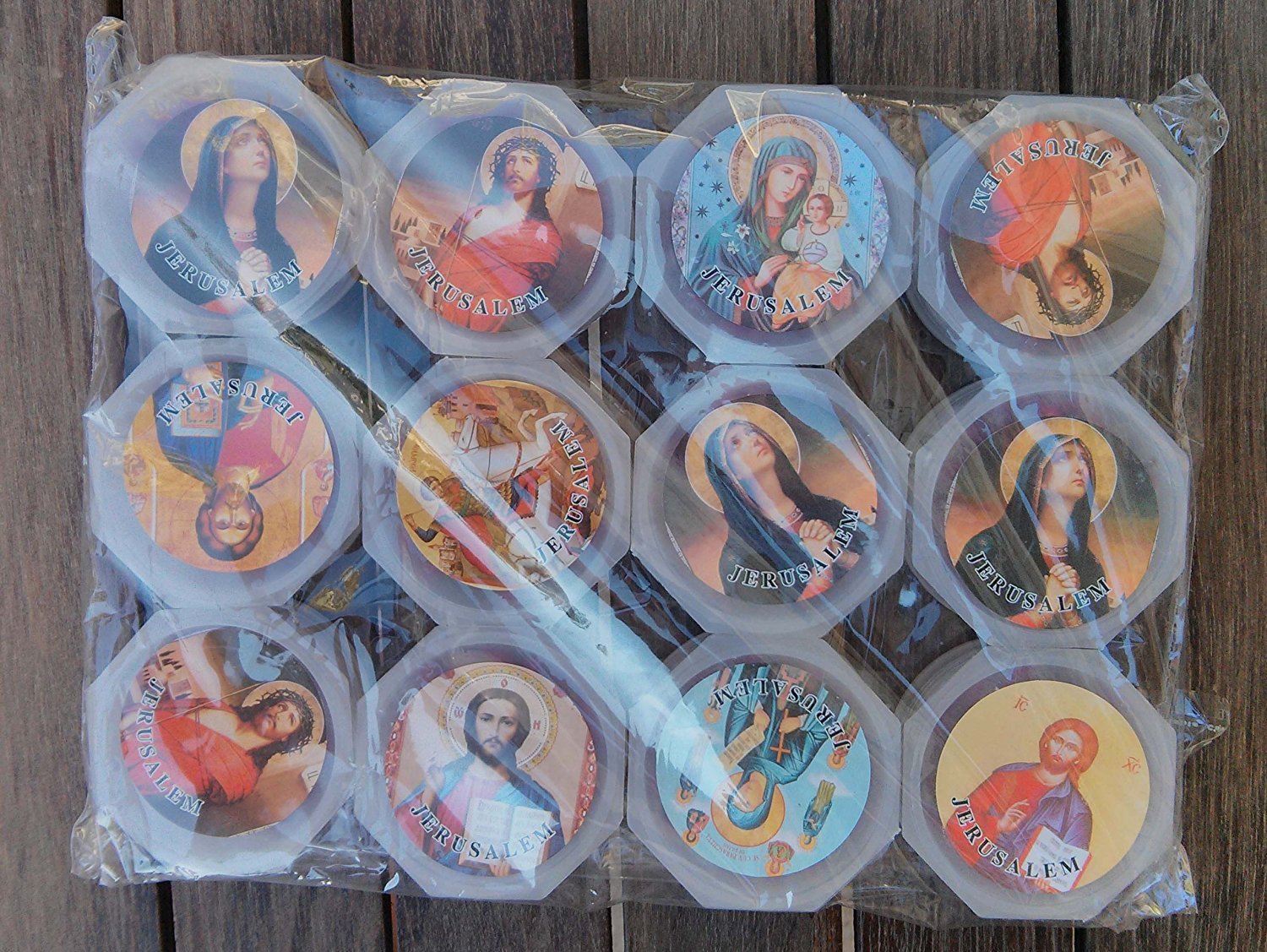 Jerusalem 12 wooden rosaries with rose scent from the Holy Land