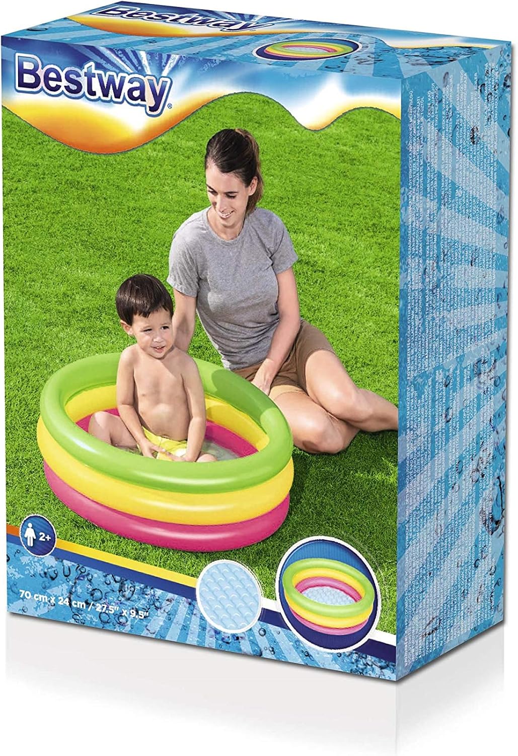Bestway 3 ring summer set pool diameter 70cm x H24cm/diameter 27.5" x H9.5", Multicolor, 70 x 70 x 24 cm - Image 4