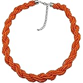 Bocar Fashion Seed Beads Statement Collar Necklace for Women (NK-10408)