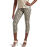KENDALL + KYLIE Women's Embossed Python Twill Capri