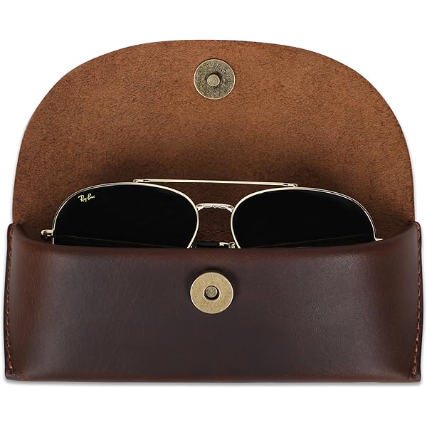 Sunglasses Case For Men Eyeglass Case With Belt Clip Soft PU