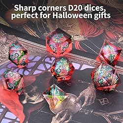 OriCraft Red Magic Dice - D&D Dice Set, Polyhedral