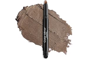 Color Mirror Cream Waterproof Hypoallergenic Eyeshadow Stick, longwear Metallic Glitter Matte Eye Shadow Pencil With Makeup Brush, Eye Brightener, 08 Desert Shimmer