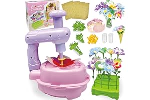 Axiulirun Upgrade Fabric Flower Bouquets Toys, DIY Craft Kits Toys Set for Kids - Flowers Market Toy, Arts & Crafts for 3 4 5 6 7 8 9 Year Toddler Girl, Creative Educational Christmas Birthday Gifts