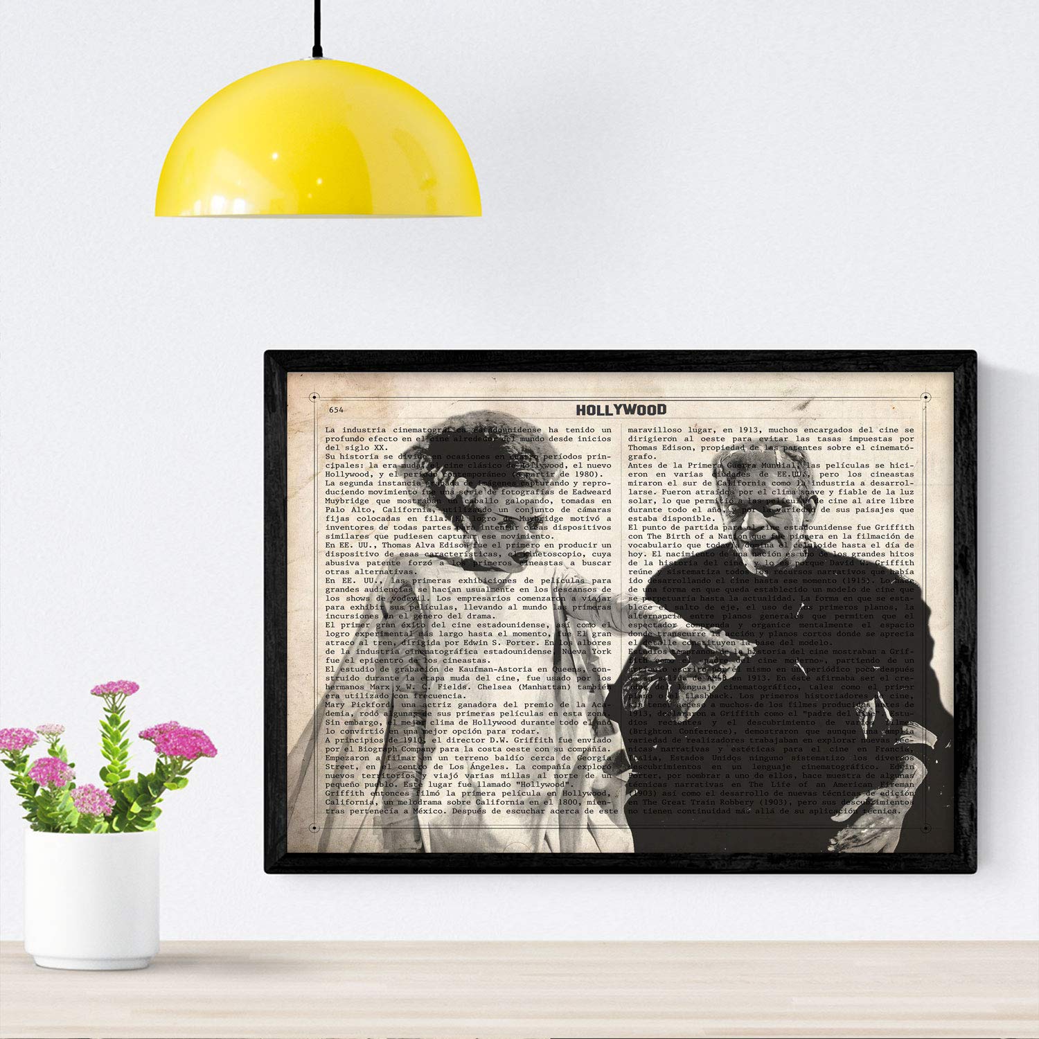 Nacnic Poster Bride of Frankenstein. Old sheets Hollywood. Vintage design with definitions film. A4 size