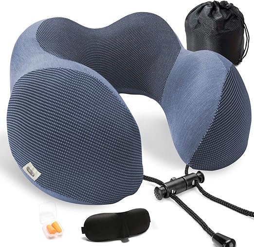 Amazon Com Travel Neck Pillow For Airplane Upgraded Ice Silk Nap