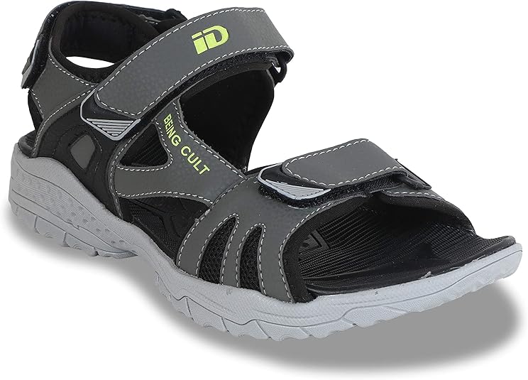 Buy ID Men's Grey Sandals_Sporty6 UK (ID5107) at Amazon.in