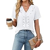 Blooming Jelly Women's Button Down Shirts Business Casual Outfits Dressy Work Blouses 2025 Short Sleeve Summer Tops