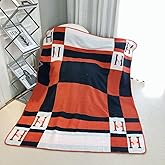 Fcteap h Blanket Soft Fleece Sofa Throw Blanket for Women Couch Bed Plush Wool Stitch Flannel Cozy Large Comfy Quilt Aesthetic New Home Living Dorm Bedroom Decor Travel Essentials Gifts (Orange)