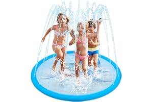 COCLOTHY Splash Pad for Kids - Sprinkler for Kids Splash Play Mat, 67” Inflatable Summer Outdoor Sprinkler Pad Water Toys for Kids Age 3+ Years, Fountain Splash Play Mat for Toddlers and Kids