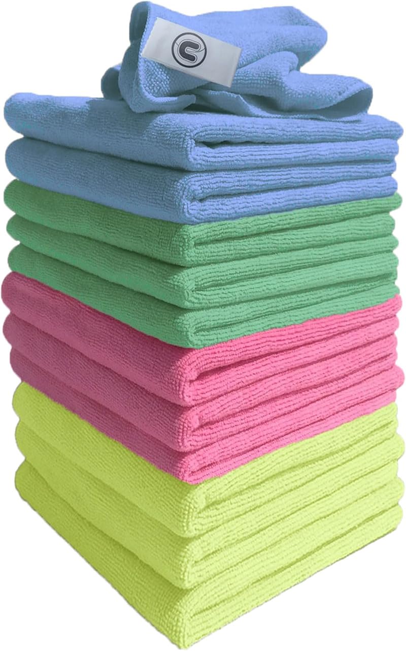 Discounted Cleaning Supplies Microfibre Cleaning Cloths 12 Pack 40x40cm