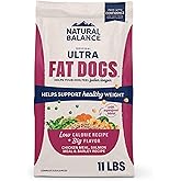 Natural Balance Original Ultra Fat Dogs Chicken Meal, Salmon Meal & Barley Recipe Low Calorie Dry Dog Food, 11 Pounds