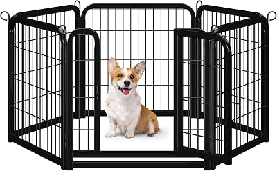 Yaheetech Lightweight 6 Panel Dog Playpen 60cm Portable Exercise Fence