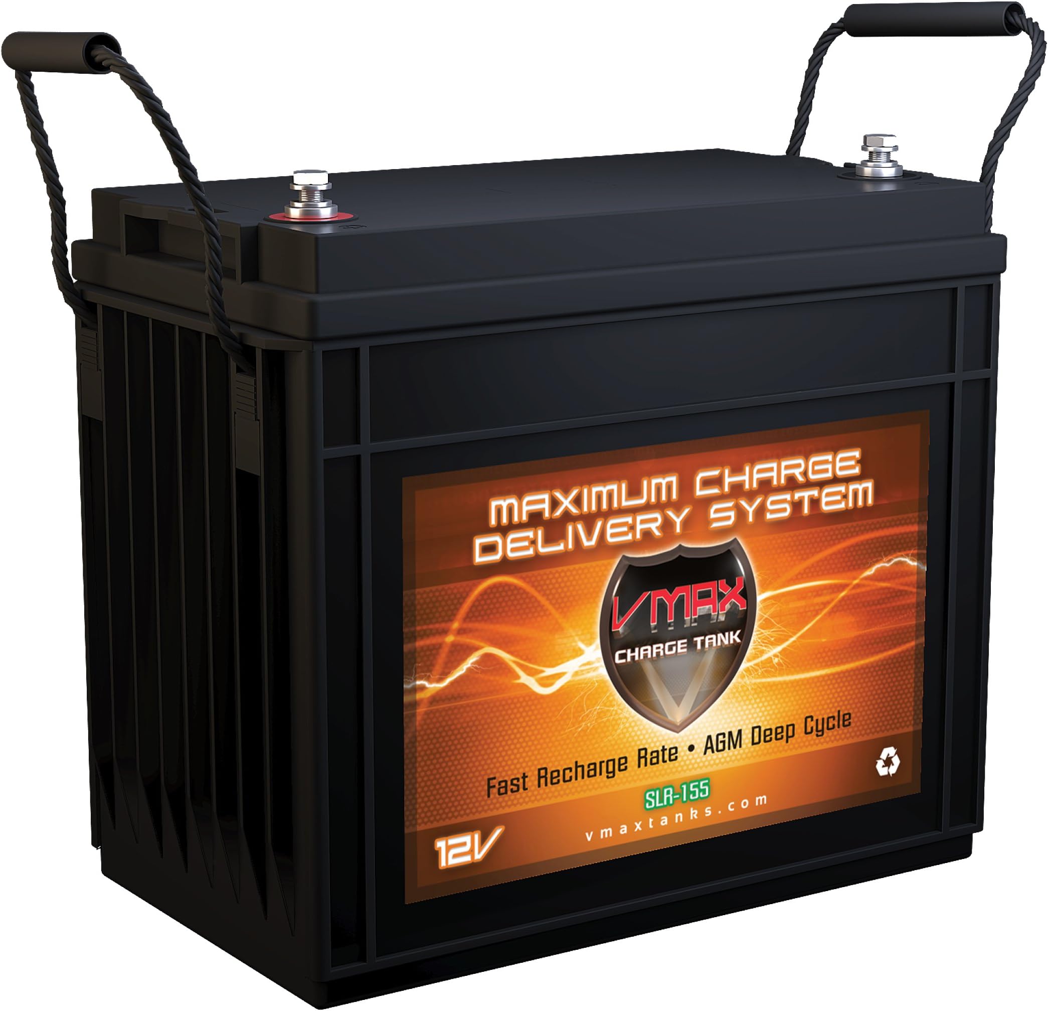 VMAX SLR155 12V 155Ah 2.1kWh AGM Deep Cycle Sealed Battery Compatible with RV Camper Caravan Travel Trailer Van Boondocking Energy Storage