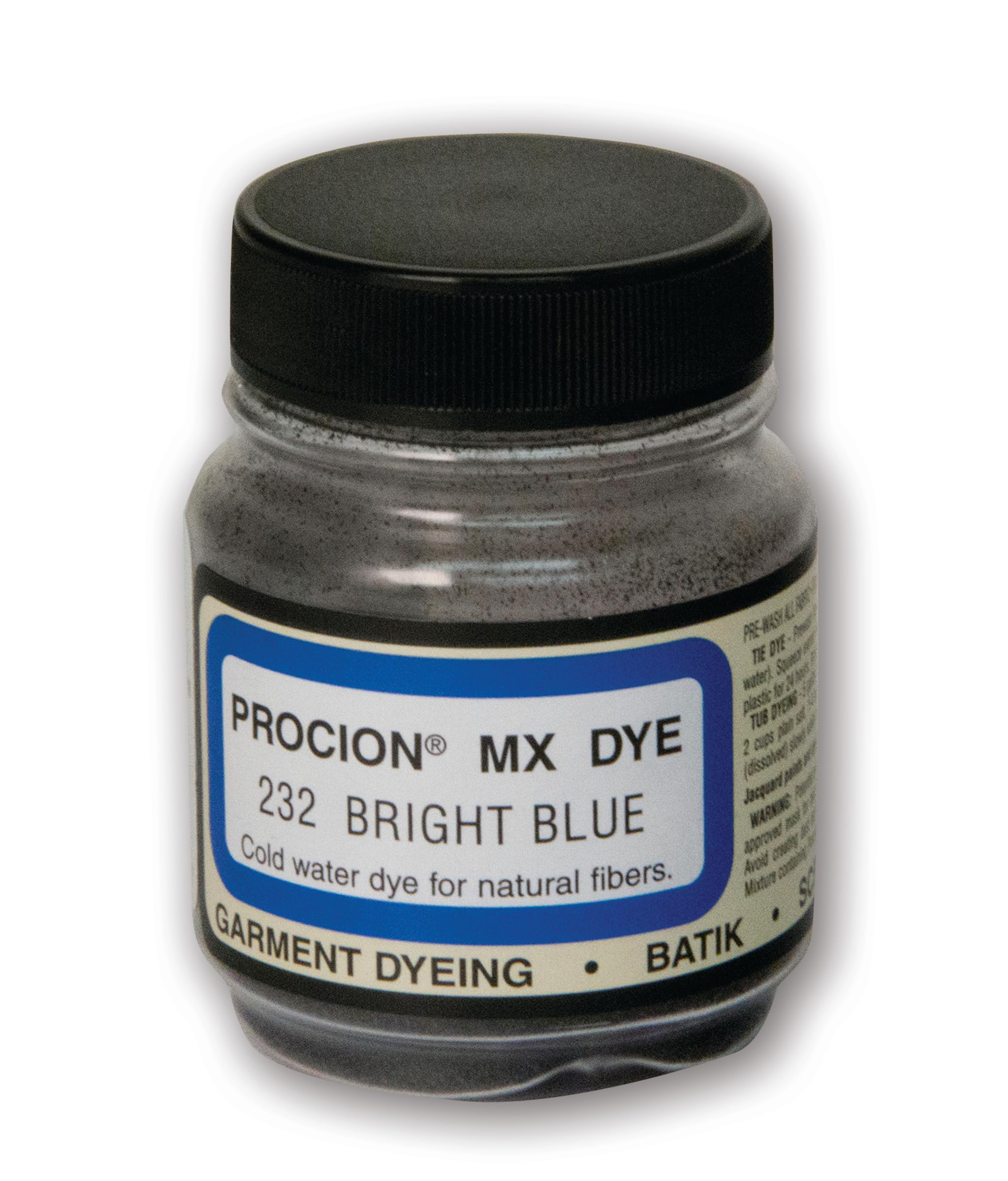 Jacquard Procion MX Dye Powder, Bright Blue Cold Water Fibre Reactive Colour for Permanent Textile Art, Vibrant Tie-Dye Supplies on Cotton and Natural Fabrics 18.7g
