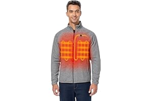 ORORO Men’s Heated Fleece Jacket with Battery, Fleece Heating Jacket Warming Jacket (Charger Not Included)