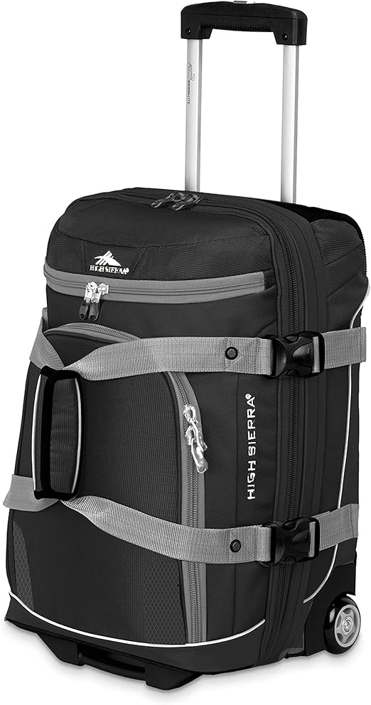 High Sierra 26" Wheeled Drop Bottom Duffel, Black Sports