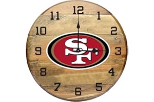 Imperial San Francisco 49ers Oak Barrel Clock