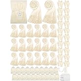 Hercicy 20 Set Wedding Pashmina Shawl Bulk Scarves Gloves Wrap Gift Set Guest Favor Card Organza Bag Bridal Shower